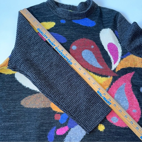 Trisha Tyler size XL Colorful Abstract long sleeve tunic Mock Neck Sweater - Picture 8 of 8